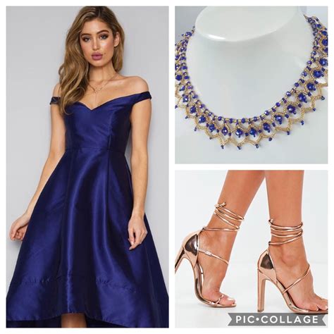 what color jewelry goes with blue dress|layered necklace for blue dress.